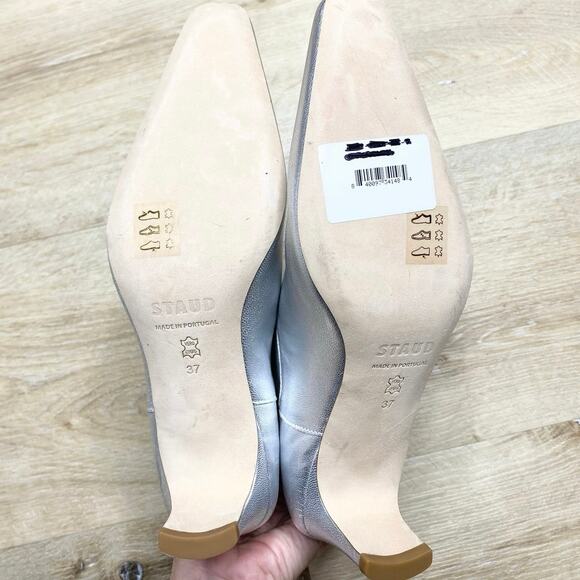 Staud Western Wally Bootie In Silver 7 NWOB - Picture 6 of 8